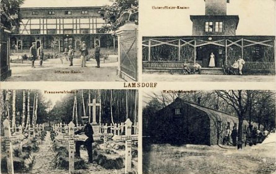 Lata 1920-1926 , Budynki na terenie Obozu I w Łambinowicach oraz cmentarz wojskowy