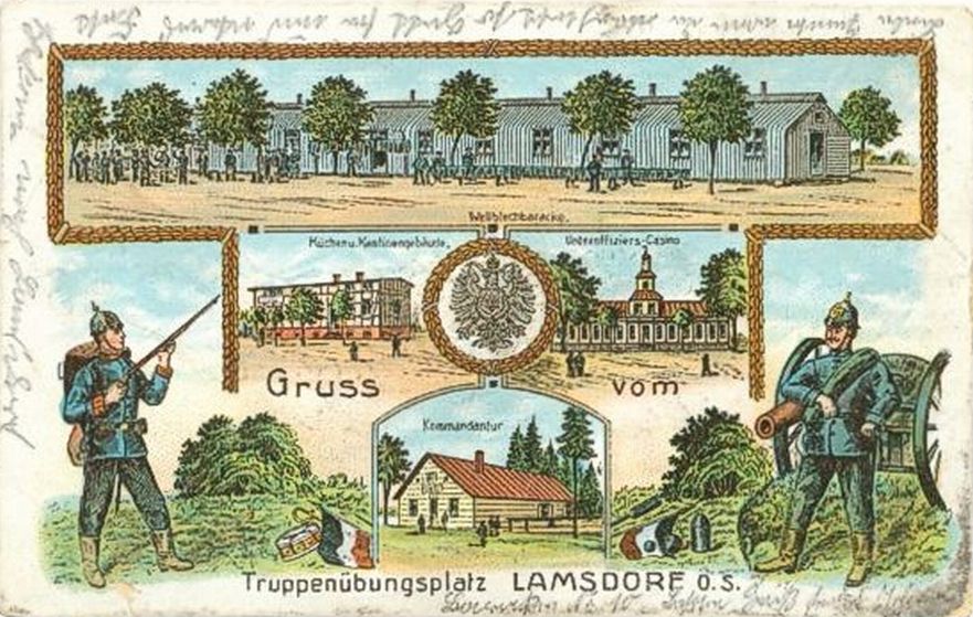 Łambinowice 1890-1905 pozdrowienia z poligonu