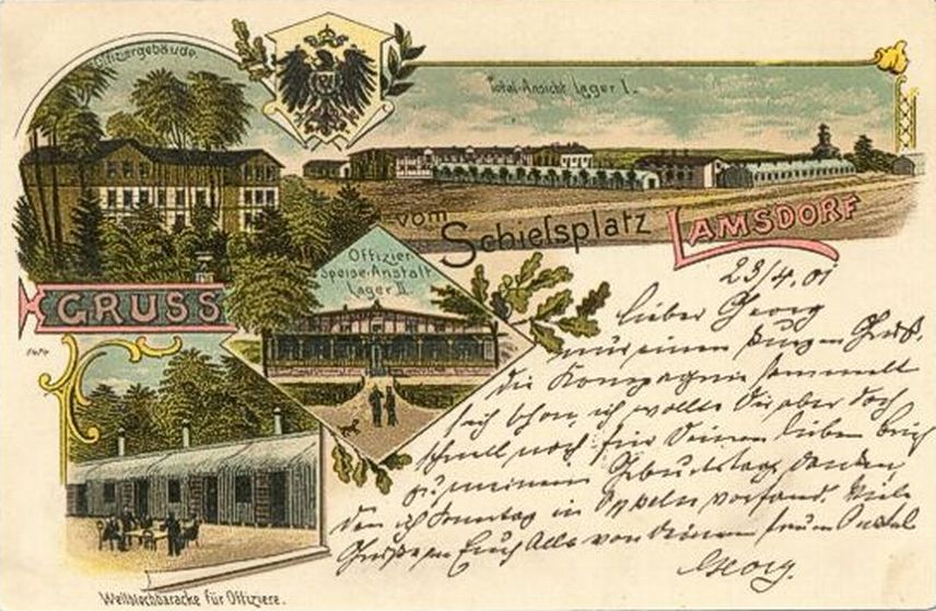 Łambinowice 1896-1901, Obóz I i kasyno w Obozie II