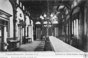 Łambinoiwce wnętrze Kasyna Oficerskiego- jadalnia 1910-15